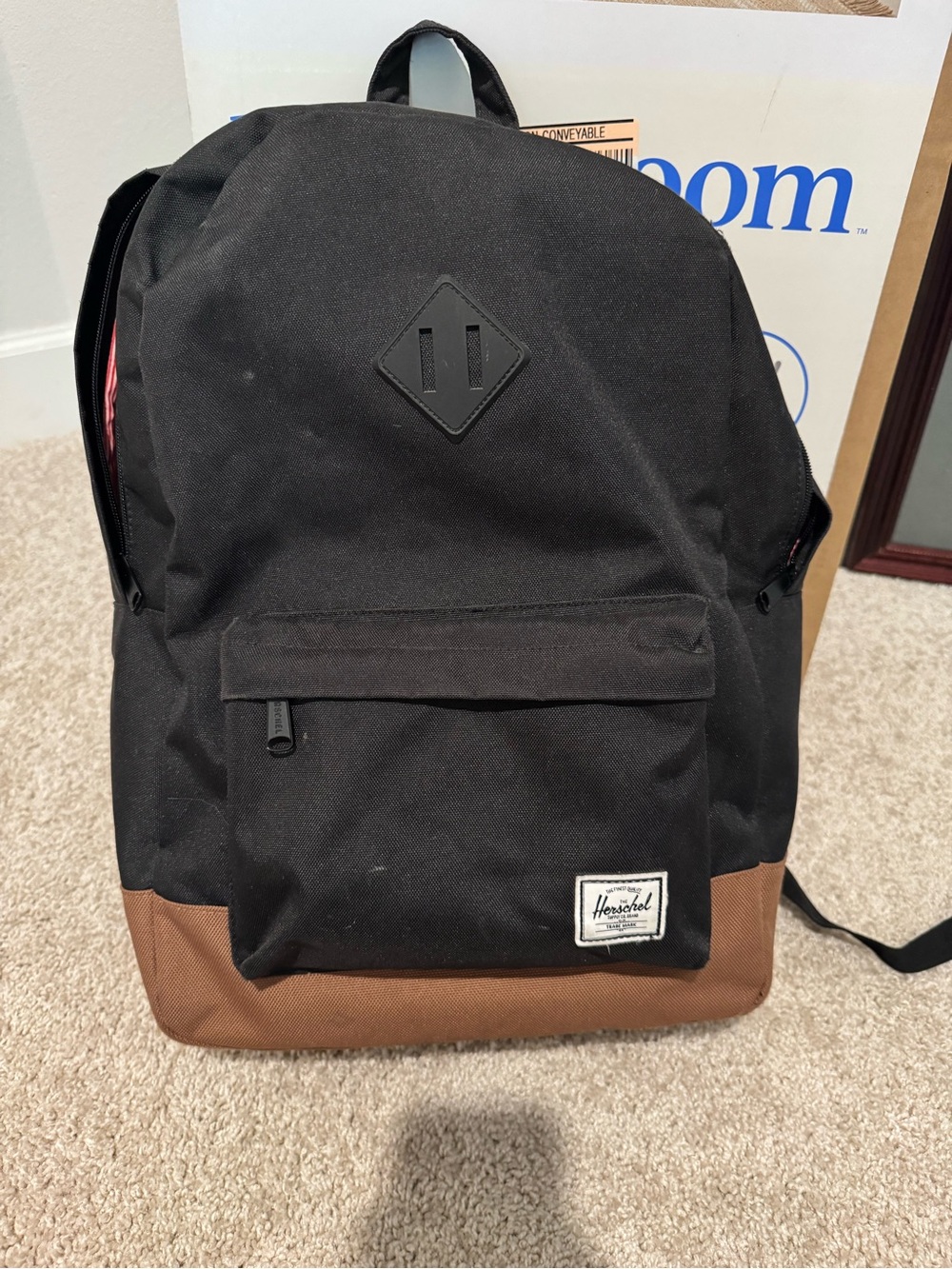 Herschel Supply Company Black and Brown Heritage Backpack